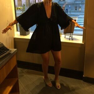 Stone Cold Fox Black Ruffle Dress